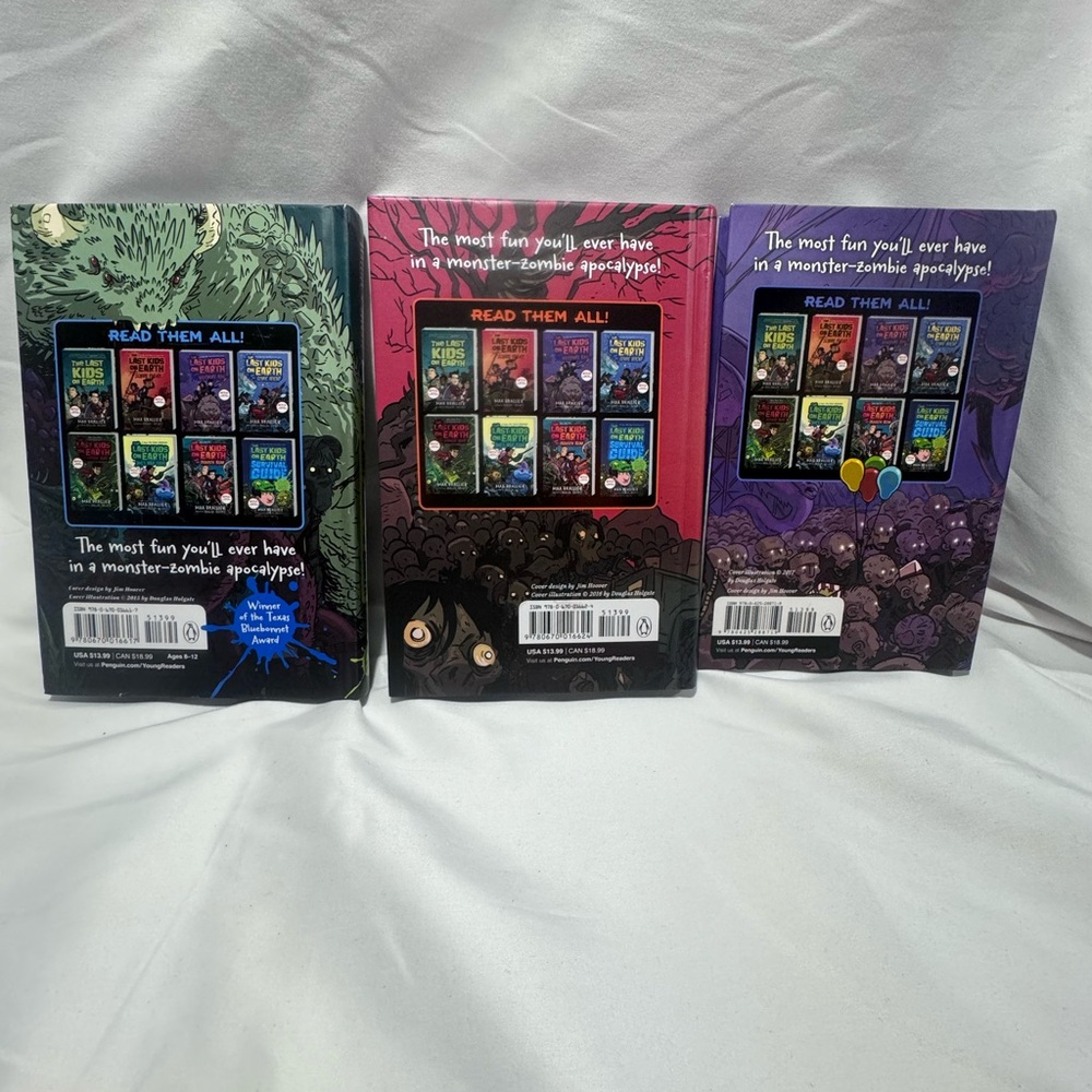 THE LAST KIDS ON EARTH SERIES BOOKS. MONSTER-ZOMBIE APOCALYPSE. VOLUME 1-3 - Picture 2 of 2